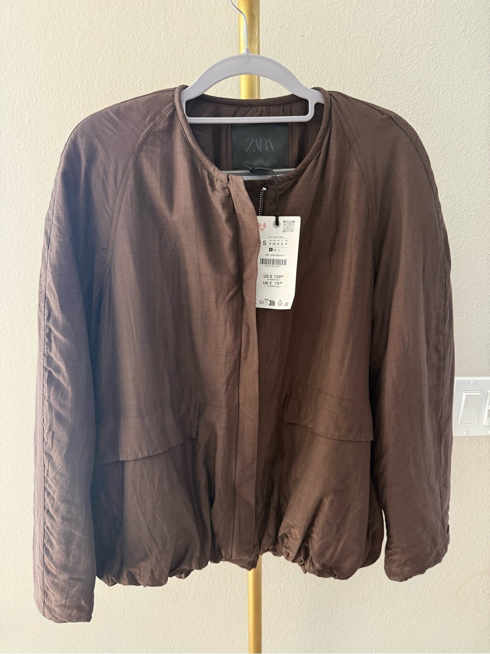 Zara Z Collection Pocket Puffer Jacket